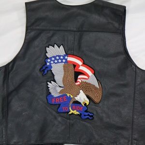 VTG HARLEY DAVIDSON Free to Ride Genuine Leather Vest Sz XL Men